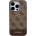 GUESS Гръб Guess за iPhone 15 Pro , PU, 4G Stripe, MagSafe, Кафяв (3666339193140)