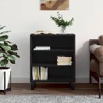 vidaXL Бюфет черен 57x35x70 см инженерно дърво (827141)