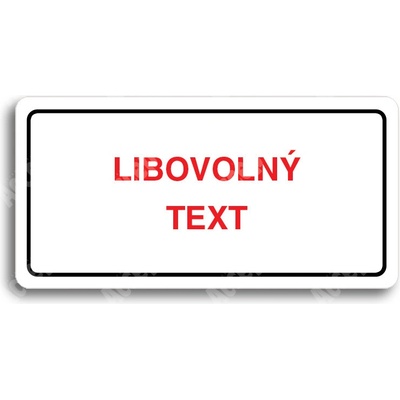 ACCEPT Piktogram LIBOVOLNÝ TEXT - bílá tabulka - barevný tisk