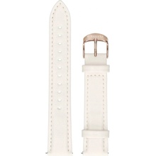 Garett řemínek 18 mm, bílý kožený STRAP_GLD_LTH_18MM
