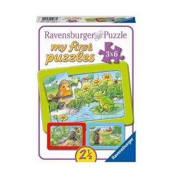 Ravensburger Моят първи пъзел Ravensburger 3х6 части - Малки градински животни, 7005138