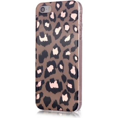 AppleKing kryt z měkkého plastu s leopardím vzorem pro iPhone 5 / 5s / SE (2016) - hnědý – Zbozi.Blesk.cz