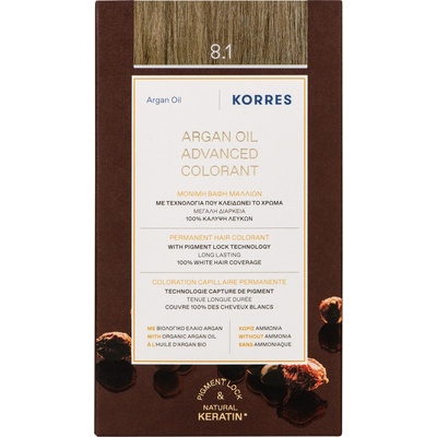 KORRES Боя за коса с арганово масло, 8.1 Светло пепеляворусо