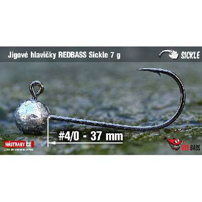 NASTRAHY.cz Jigová hlavička REDBASS Sickle #4/0 37 mm 7 g 5 ks