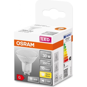 Osram LED žiarovka PAR16 50 120 4,3 W GU10 2700 K teplá biela