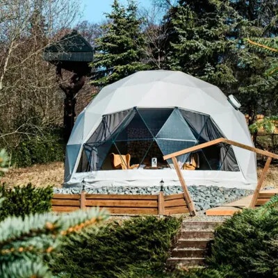 Glamping v kopuli v Beskydách