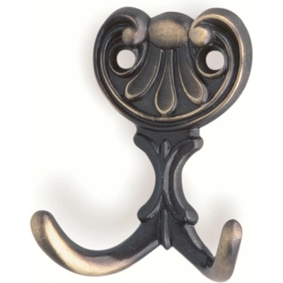 Háček 505 staromosazný leštěný 66 mm x 56 mm x 20 mm