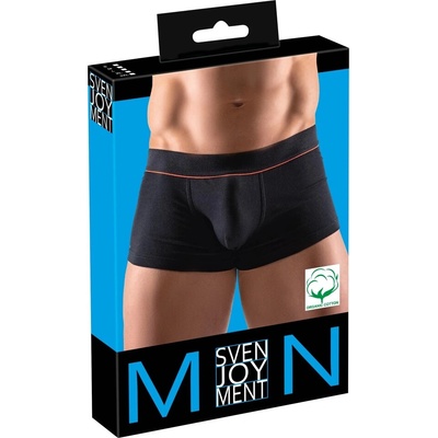 Svenjoyment Pánske boxerky čierne s červeným pásikom bavlna Oeko-Tex
