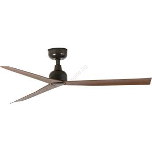 Faro Barcelona Faro 34372wt - Таванен вентилатор marine m Ø 125 см, кафяв/черен, ip44 wt + дистанционно управление (fa34372wt)