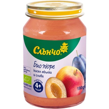 Слънчо био кисел с ябълка и слива - 190 г