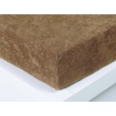 Xpose Froté prostěradlo Exclusive tmavě hnědé 140x200