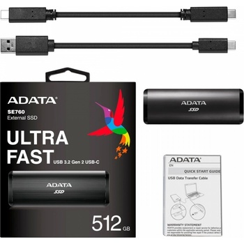ADATA SE760 512GB, ASE760-512GU32G2-CBK