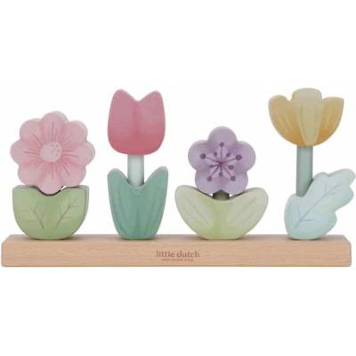 Little Dutch Дървена низанка Little Dutch Fairy Garden - Цветя (LD7330)