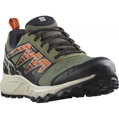 Salomon Wander GTX M L47148500 deep lichen green rainy day scarlet ibis