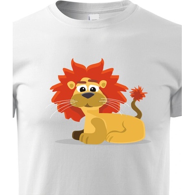 dětské triko Lev bílá