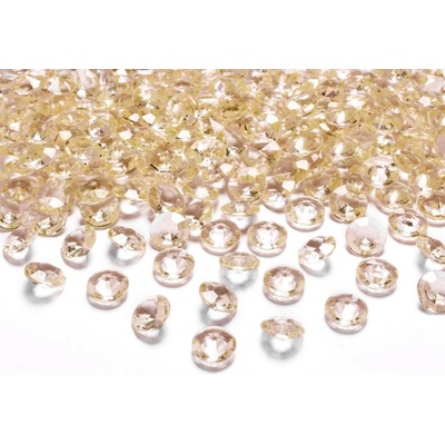 Dekorační akrylové diamanty 100 ks zlaté