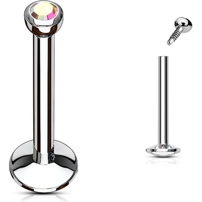 Šperky eshop labret z chirurgické oceli do rtu a brady W08.11