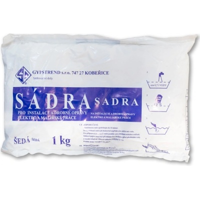 Sádra stavební šedá /balení 1kg/