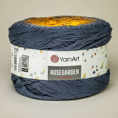YarnArt Pletací příze ROSEGARDEN 326 žluto-šedá, melírovaná (duhová), efektní, 250g/1000m