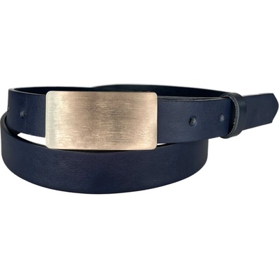 Penny Belts kožený opasek 2506-56 modrý