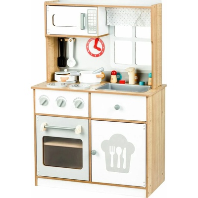 Moni Toys Детска дървена кухня Moni - с прибори (108560)