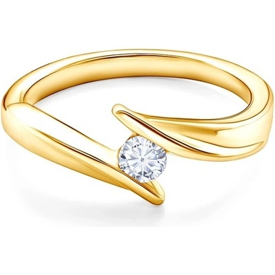 Savicki zásnubní prsten žluté zlato diamant Z505