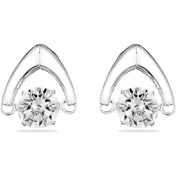 Image 1 of Swan Сребърни обици с цирконий "Dancing stone" JT7646E Swan