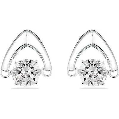 Swan Сребърни обици с цирконий "Dancing stone" JT7646E Swan