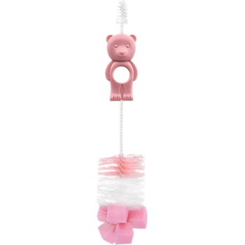 Baby Care Четка за шишета и биберон BABY CARE Мече B1896 Blush Pink (10240260005)