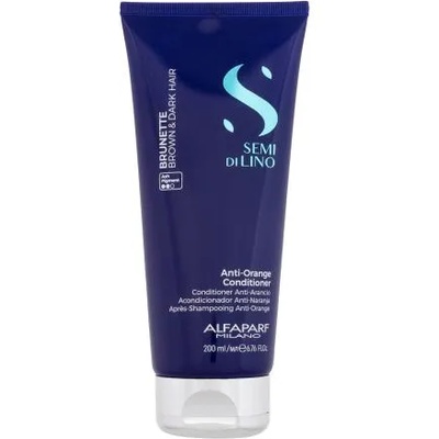 ALFAPARF Milano Semi Di Lino Anti-Orange Conditioner 200 ml неутрализиращ шампоан за боядисана кестенява коса за жени