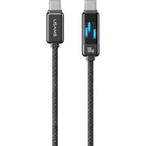 USAMS Кабел за данни USAMS METEOR Type-C - Type-C, 120 см, ЧЕРЕН SJ744USB01 (SJ744USB01)