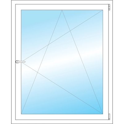 OKNA HNED Plastové okno 100x122 cm bílé otevíravé a sklopné pravé