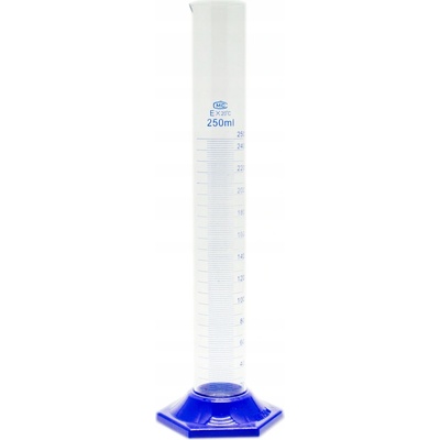 Odmerný valec menzúrka sklenená 250 ml plastová základňa