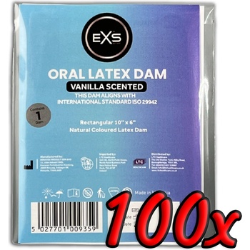 EXS Condoms Oral Dam Vanilla 100 pack