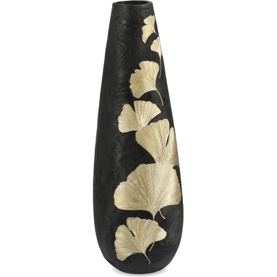 Bizzotto ДЕКОРАТИВНА ВАЗА biloba 95cm ЧЕРНО/ЗЛАТО (0183064)