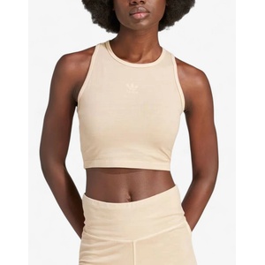 Adidas Originals Essentials+ Crop Tank Top Beige - magazinko
