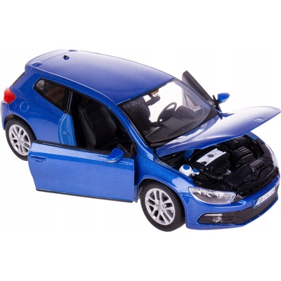 WELLY VW VOLKSWAGEN SCIROCCO MODRÝ NOVÝ KOVOVÝ MODEL 1:24