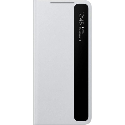 Samsung Clear View Cover EF-ZG998CJ - оригинален кейс, през който виждате информация от дисплея за Samsung Galaxy S21 Ultra (сив)