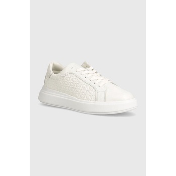 Calvin Klein Кожени маратонки Calvin Klein HM0HM01498 в бяло LOW TOP LACE UP LTH MONO (HM0HM01498)