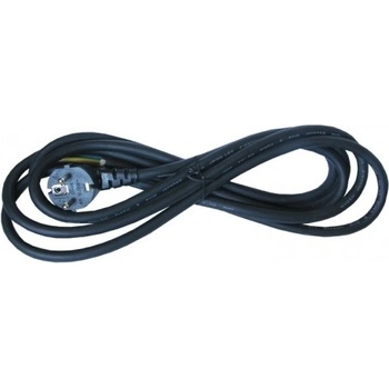 SOLIGHT flexo šnúra, 2x 1mm2, gumová, čierna, 5m