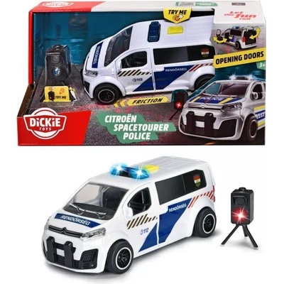 Dickie Toys Дики: Полицейски автомобил Citroën SpaceTourer с радар и надпис на унгарски език (203713015006)