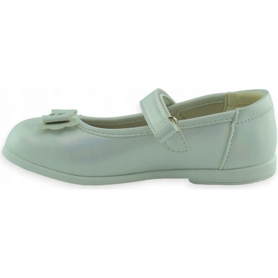 Dívčí balerínky pro každou příležitost elegantní bílé s mašličkou