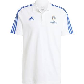 Adidas Мъжка блуза с яка Adidas UEFA EURO24 Official Emblem Polo Shirt Mens - White