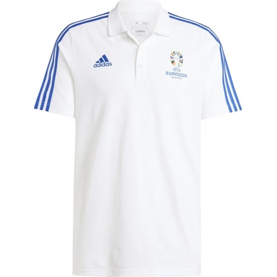 Adidas Мъжка блуза с яка Adidas UEFA EURO24 Official Emblem Polo Shirt Mens - White