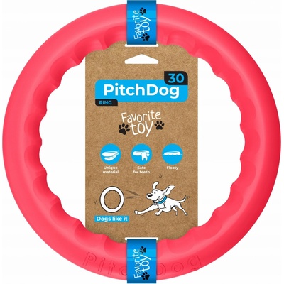 PitchDog provazy a kolečka aportovací kroužek růžová 30 cm