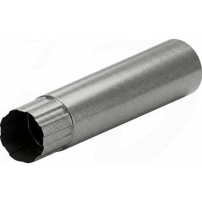 Krop Zvodová rúra oceľový Ø 90 mm 1 m RAL 9007 Šedý hliník