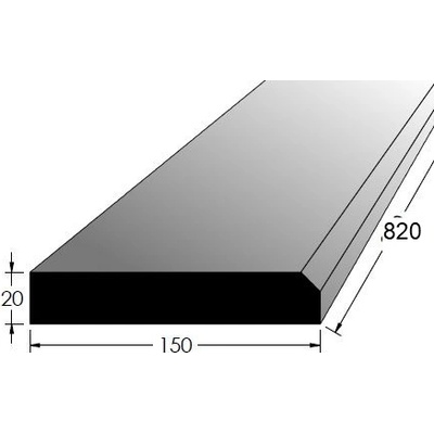 Dveřní práh s fazetou - BK 800x150 – Sleviste.cz