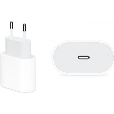 Apple Променливотоково зарядно устройство с гнездо Type-C (20W, бързо зарядно PD, наследник на MU7V2ZM/A) БЯЛО MHJE3ZM/A (MHJE3ZM/A)