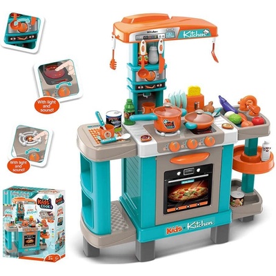 Baby Mix kuchynka malý Malý šéfkuchár + príslušenstvo modrá