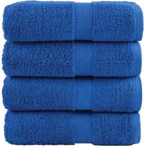 vidaXL Премиум кърпи за гости SOLUND 4 бр. сини 30x50 см 600 г/м2 (137183)